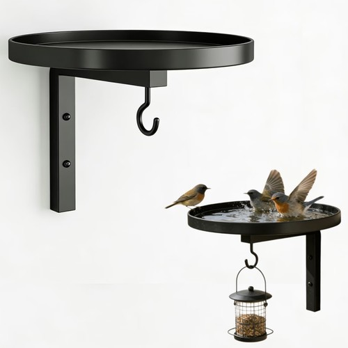 Black iron wall mounted bird - mounted,