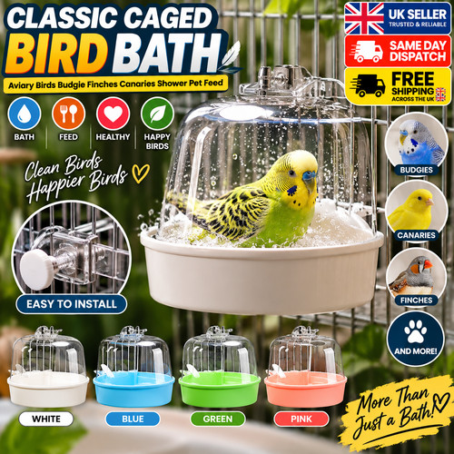 Classic caged bird bath - caged, aviary