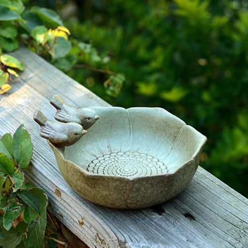 Bird bath feeder ceramic - bath,