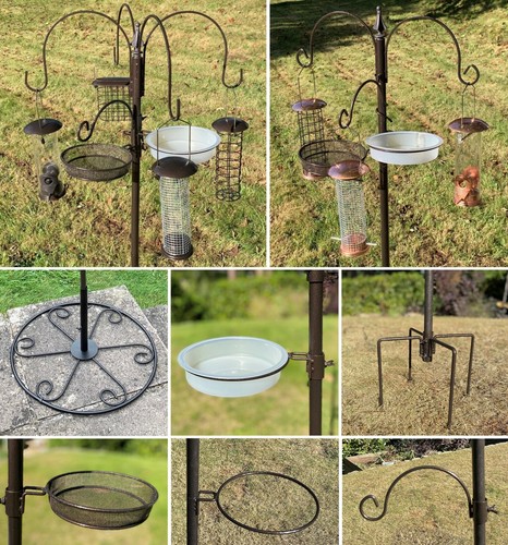 Bird feeding station stand - station,