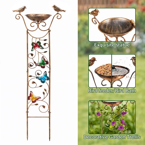 Rustic metal bird - bird, stake