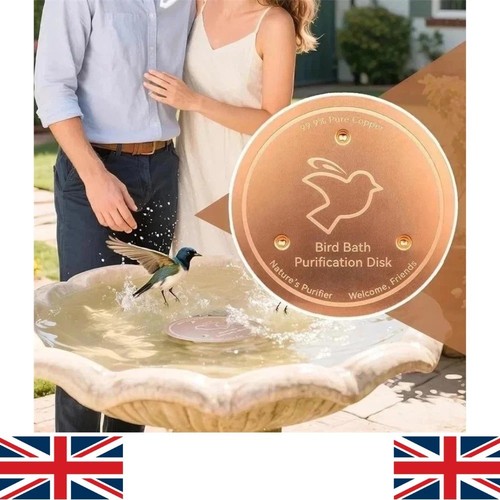 Bird bath copper - bird, disk