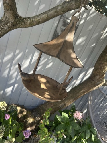 Rustic metal hanging bird - rustic,