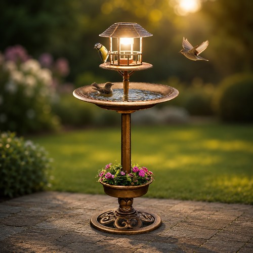 Solar bird bath feeder - 4,