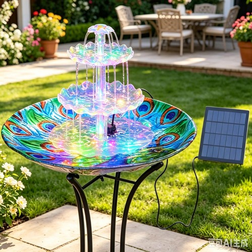 Upgrade solar bird bath - bird,