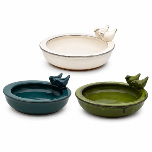 Ceramic bird bath - ceramic,