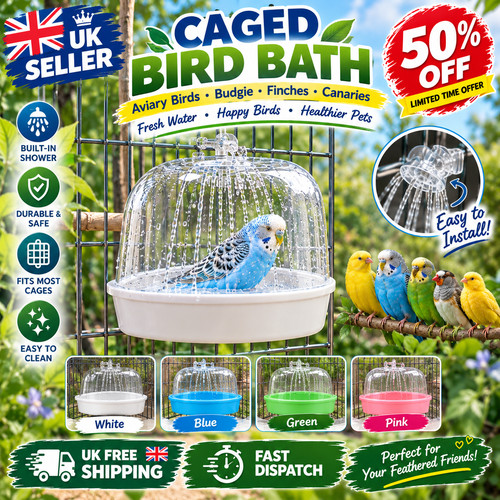 Classic caged bird bath aviary - caged,
