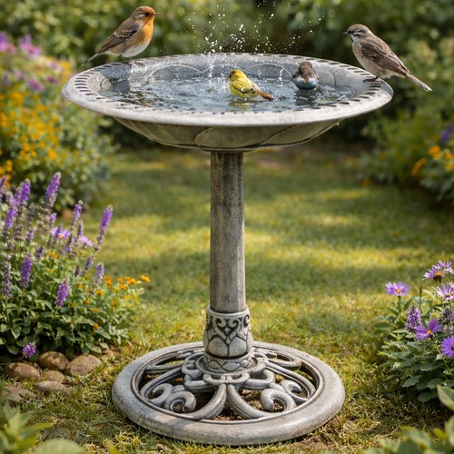 Stone effect plastic pedestal - stone,