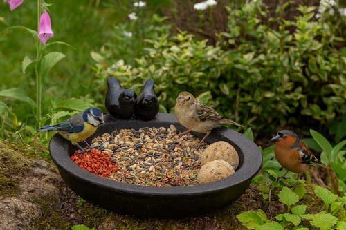 Ceramic round bird - bath, /