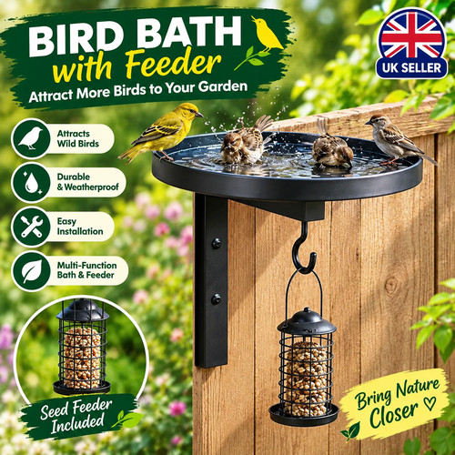 Wall mounted bird bath - wall,