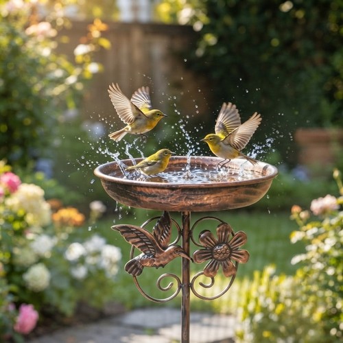 Cast iron 5cm tall bird - cast,
