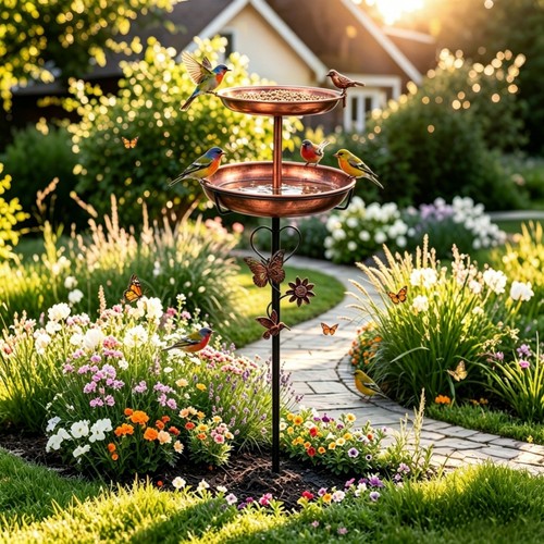 Bird bath feeder antique - bath, &