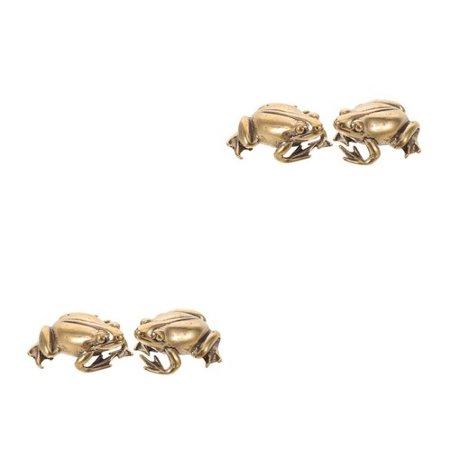 Golden brass frog bird - golden, bath