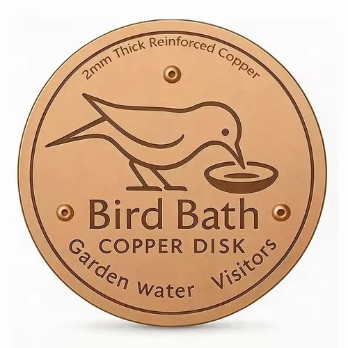 Copper bird bath purifier - copper,