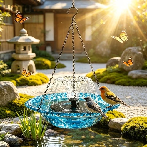 Solar fountain hanging bird - fountain,