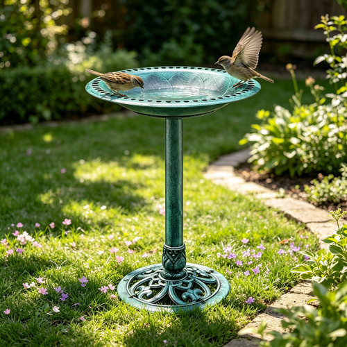 Garden bird bath - garden,