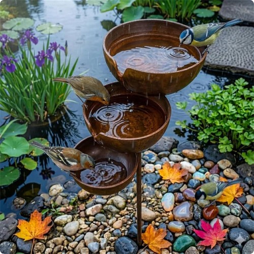 Tier cascading bird - bird, bath