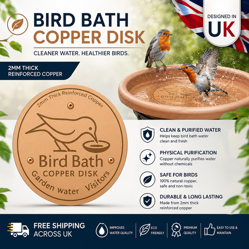 Bird bath copper - bird,
