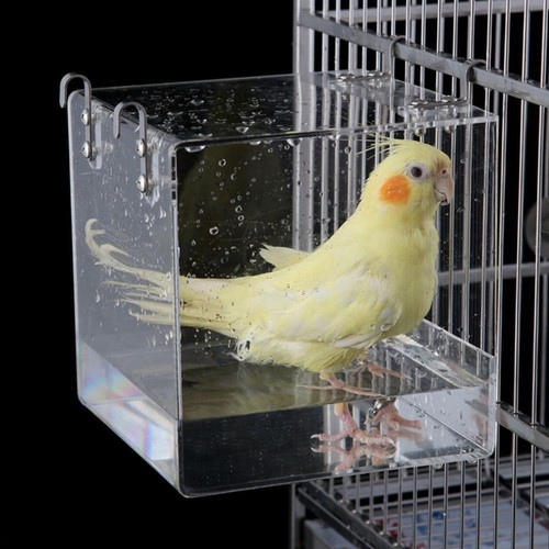 Bird bath cage adjustable - bath,