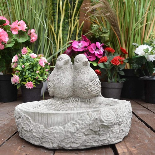 Stone bird bath with - stone,