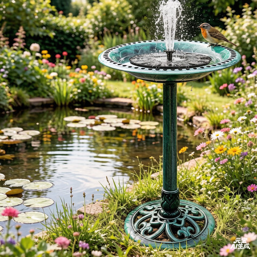 Garden bird bath - garden,