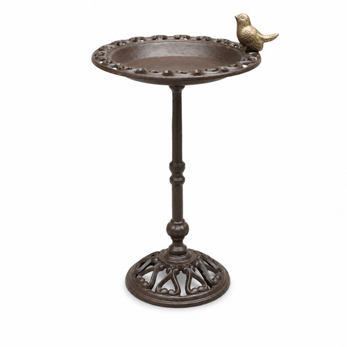 Cast iron 38cm tall bird - cast, bath
