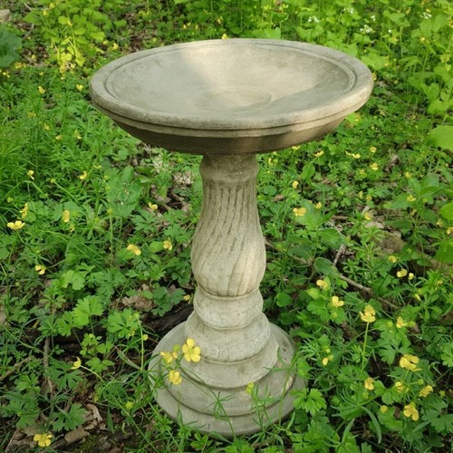 Twist bird bath feeder stone - bath,